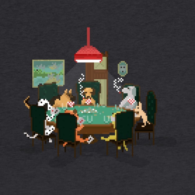 Poker Dogs Pixel art by SF